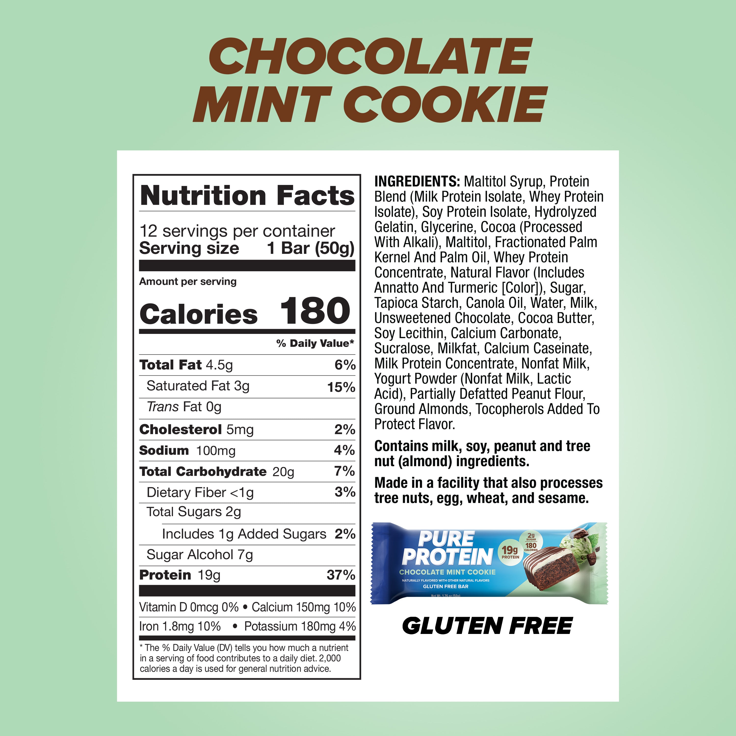 Chocolate Mint Cookie Protein Bar