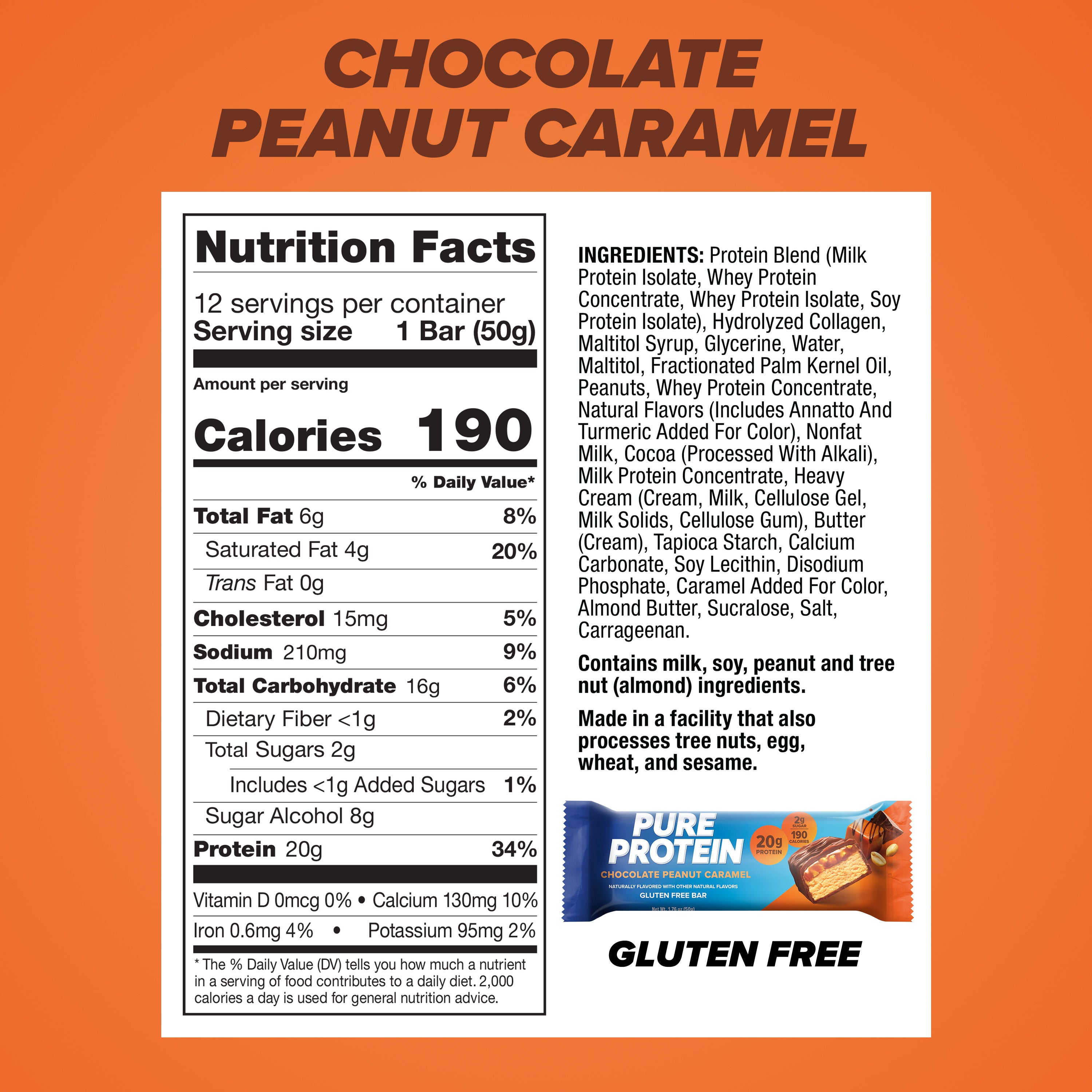 Chocolate Peanut Caramel Protein Bar