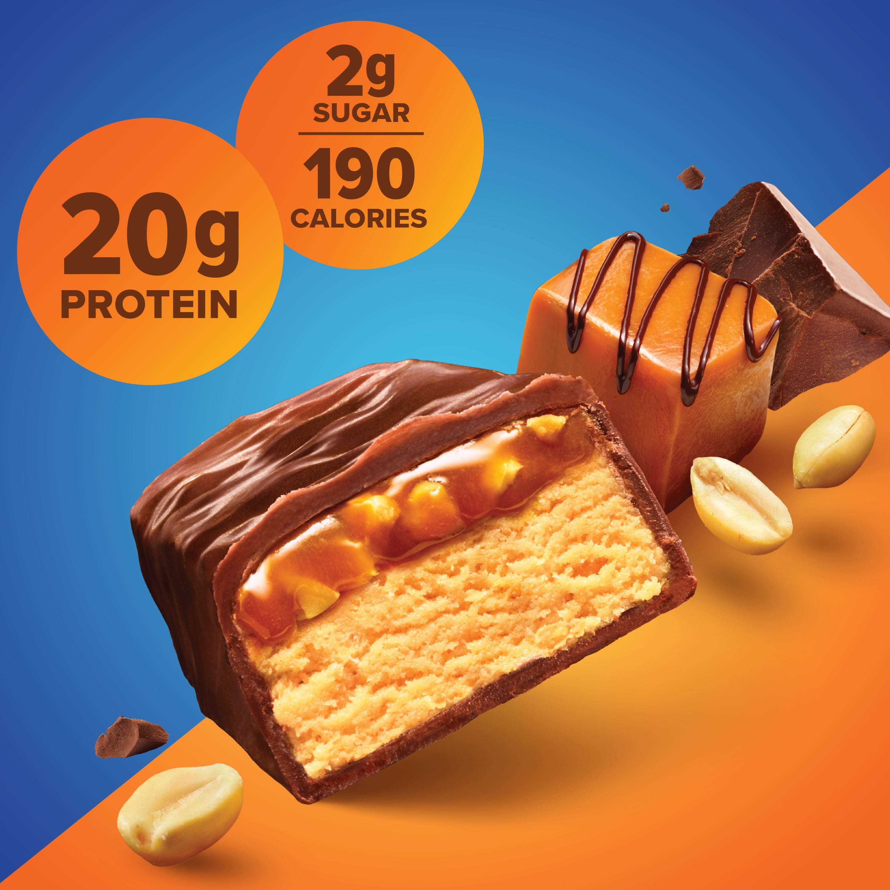 Chocolate Peanut Caramel Protein Bar