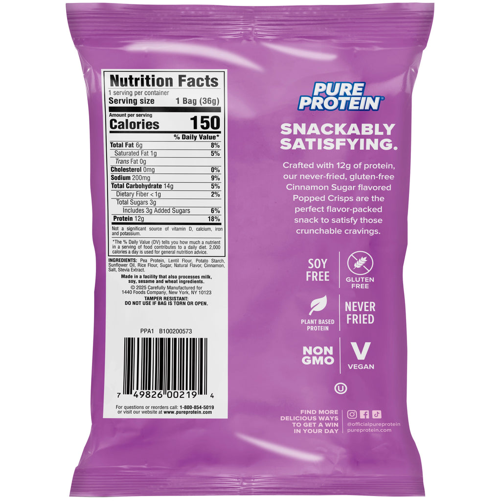 Cinnamon Sugar Popped Crisps