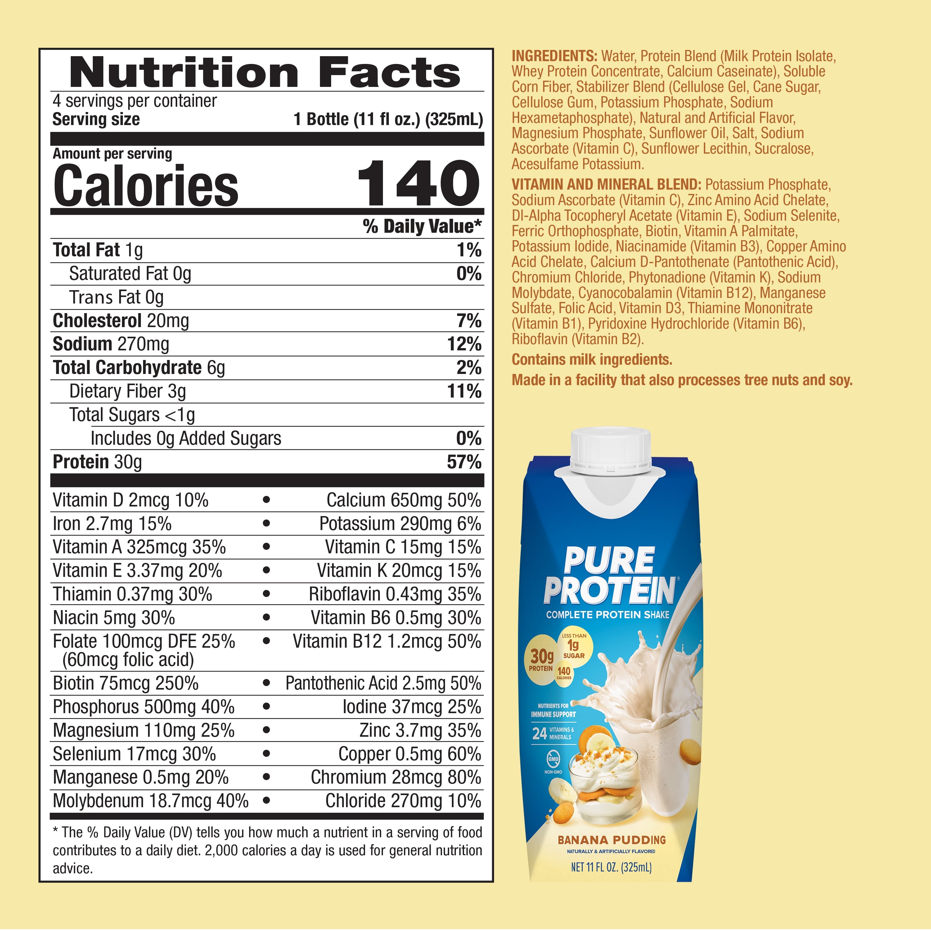 Banana Pudding Complete Protein Shake